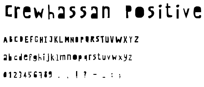 CrewHassan positive font